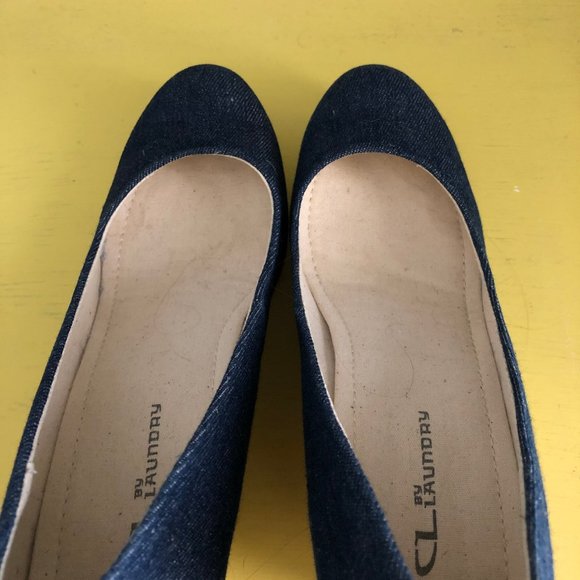 Dark Blue Wedge Heels - Picture 4 of 6